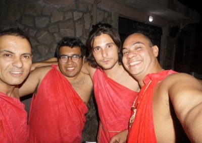 wikihostels men with toga togaparty